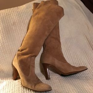 COLE HAAN tan suede knee high boots